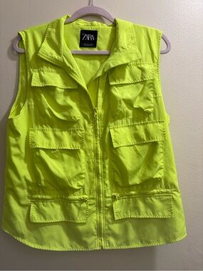 ZARA High-Visibility Neon Yellow Vest